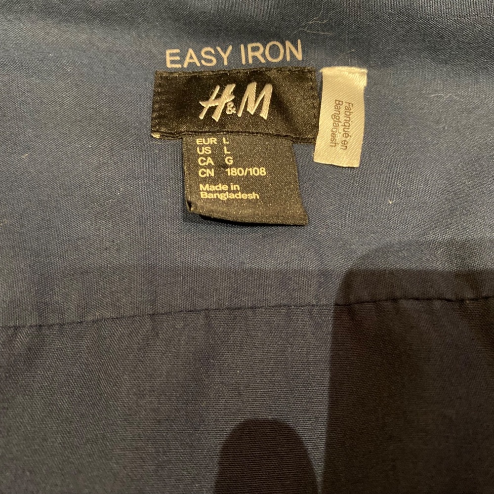 H&M Navy Collared Shirt - Picture 2 of 2